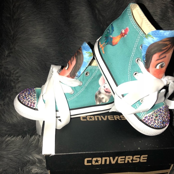 Custom Moana Converse BLING You choose color ๐ - Picture 3 of 8